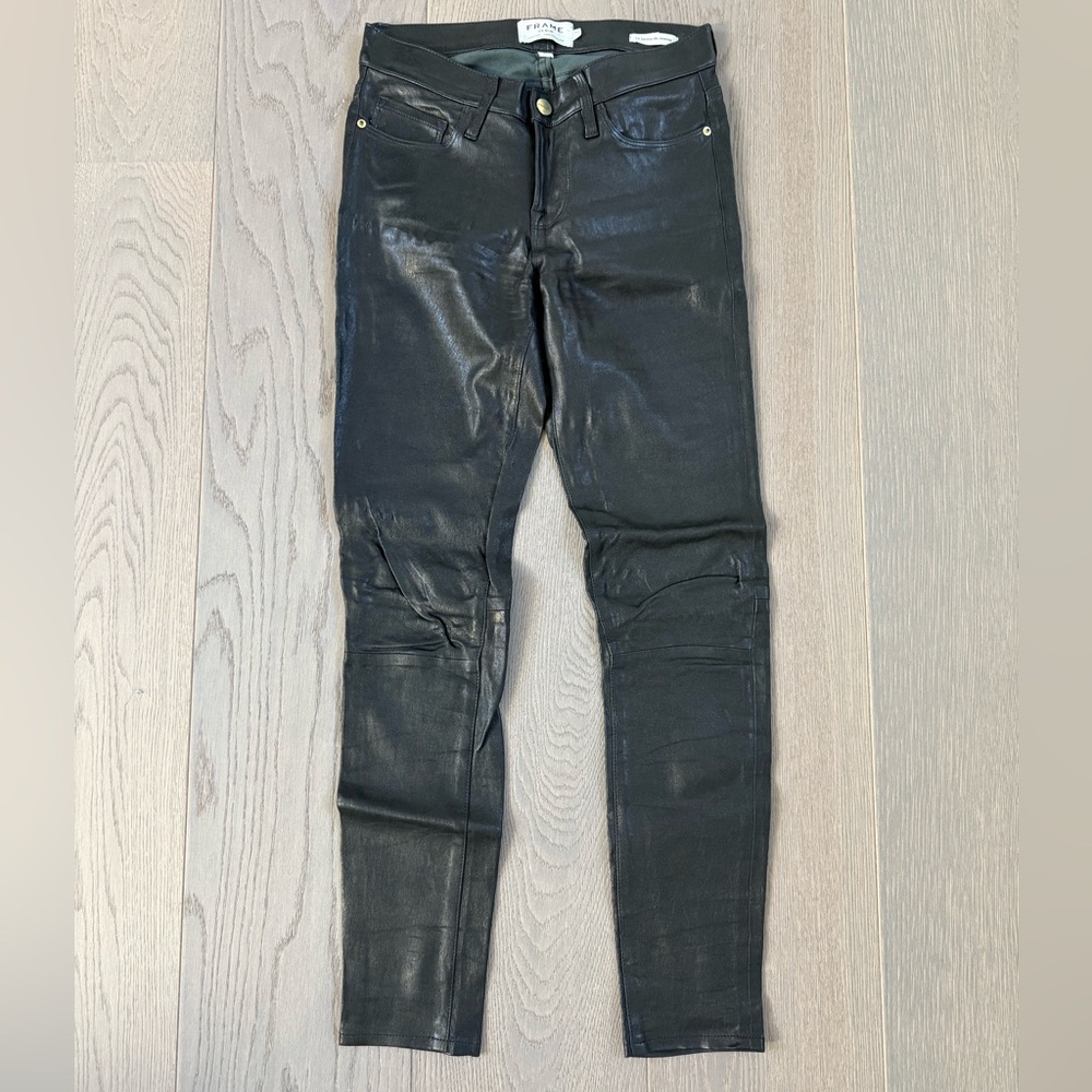 Frame Le Skinny de Jeanne Mid-Rise Leather Pants